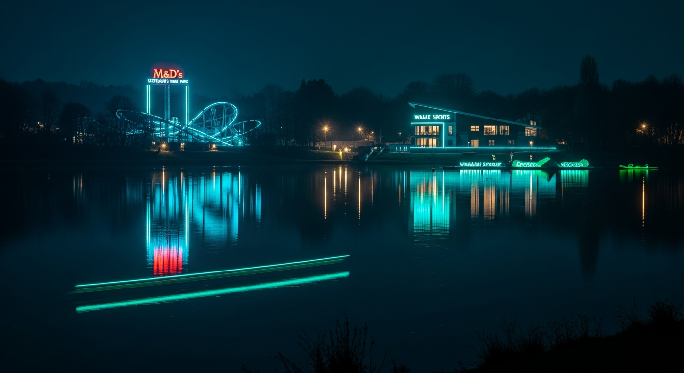 Strathclyde Park, Lanarkshire at night — WeBuildLogic web design