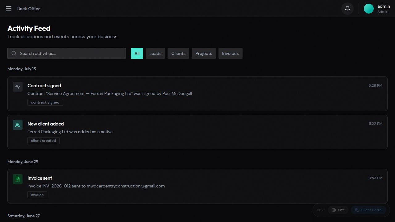 Activity Feed